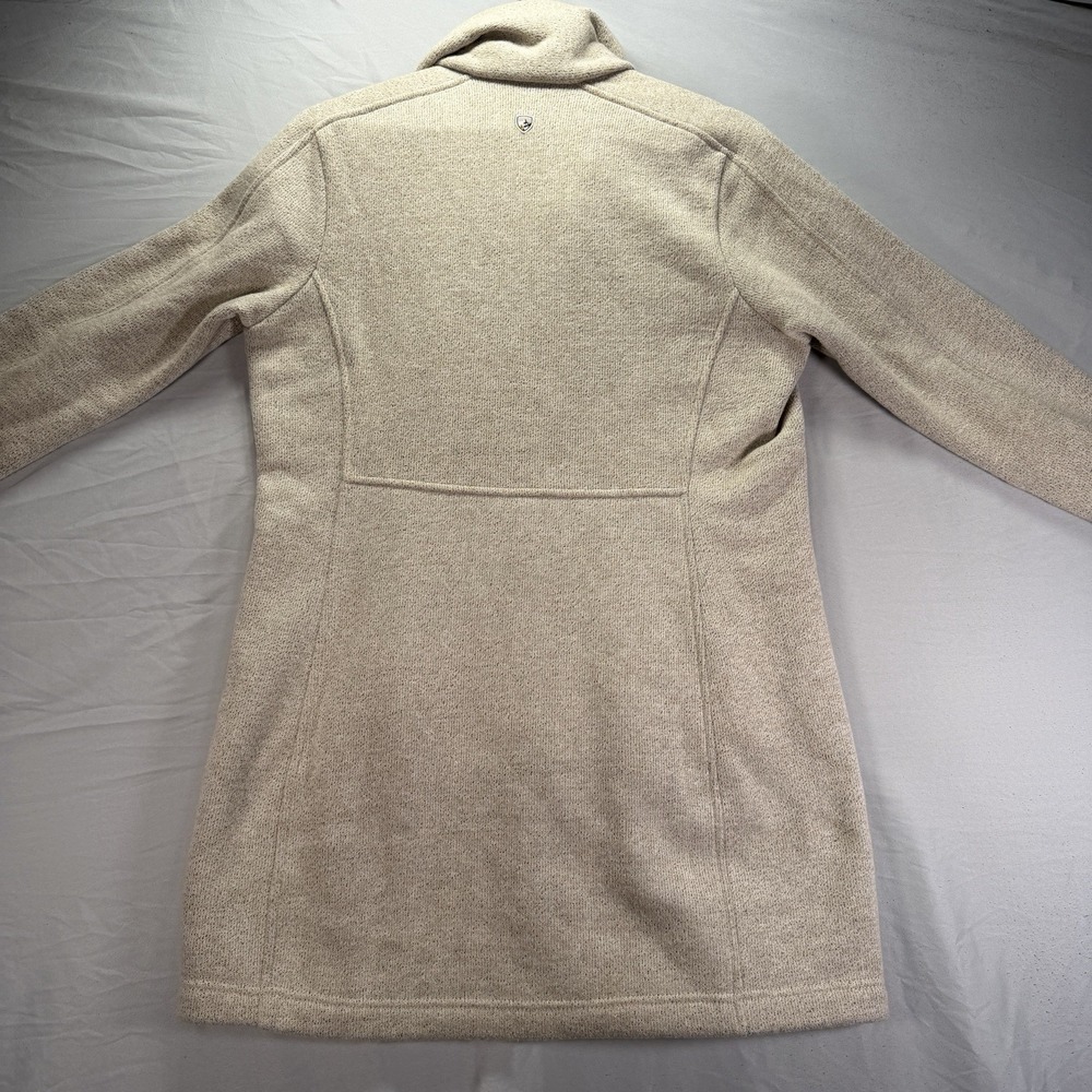 Kuhl Highland Long Sweater Jacket Womens Medium Beige Full Zip Fleece Outdoors - Picture 4 of 13